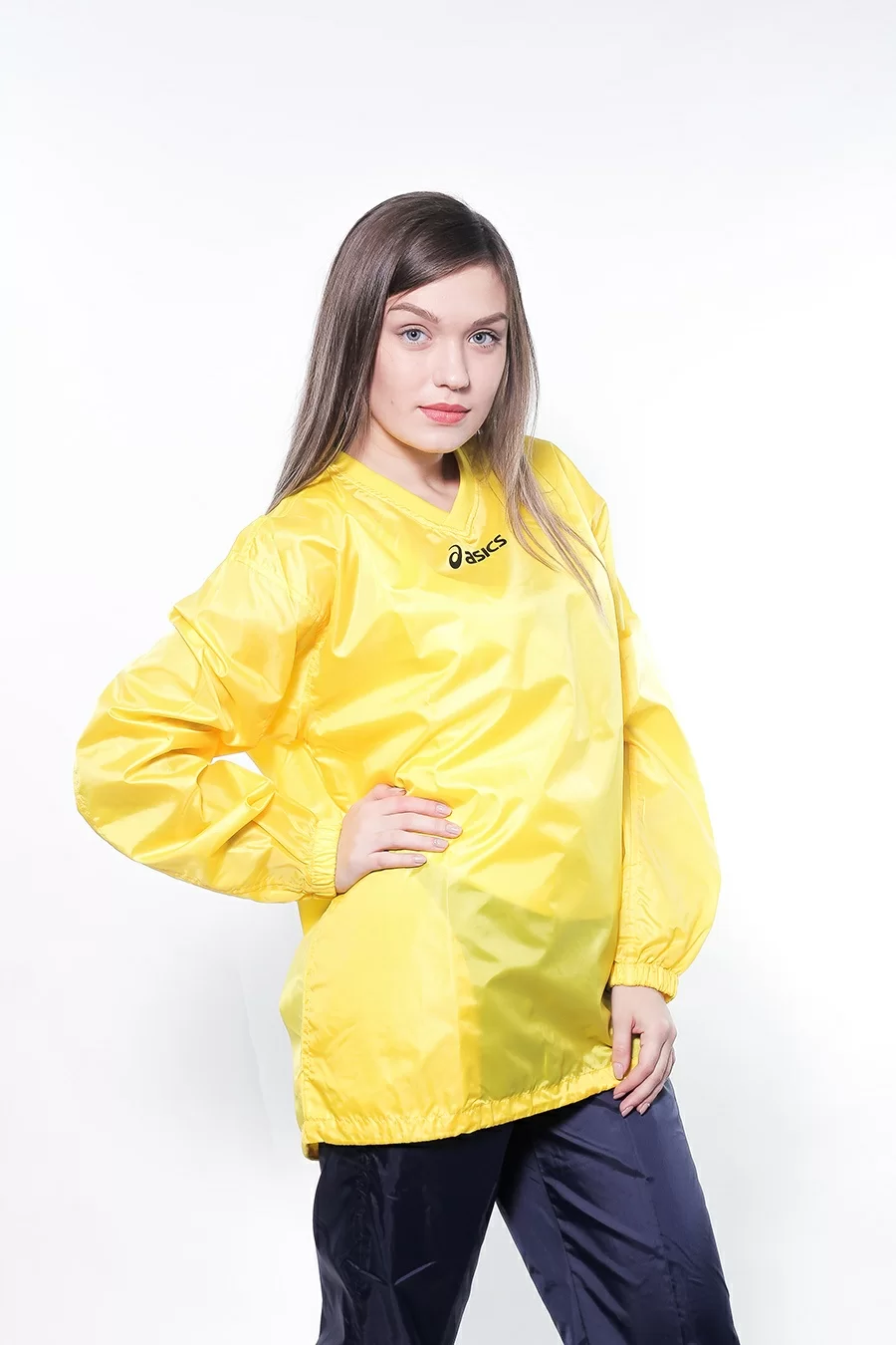 Куртка Asics V-Jacket TRA желтая T618Z9/0082 Фото Куртка Asics V-Jacket TRA желтая T618Z9/0082 со склада магазина Спортев