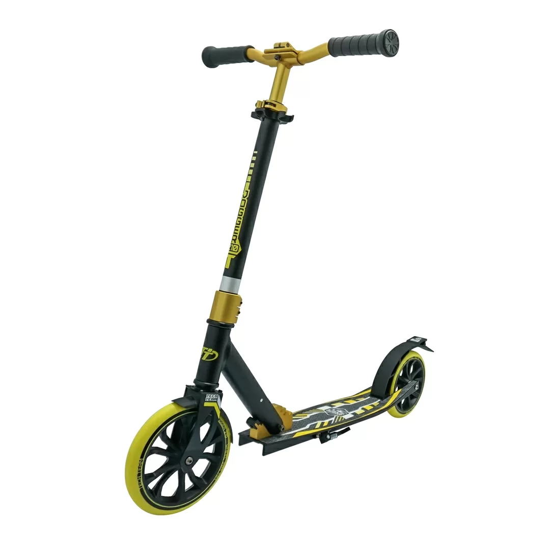 Самокат TechTeam Jogger 210 (2021) black-yellow Фото Самокат TechTeam Jogger 210 (2021) black-yellow со склада магазина Спортев