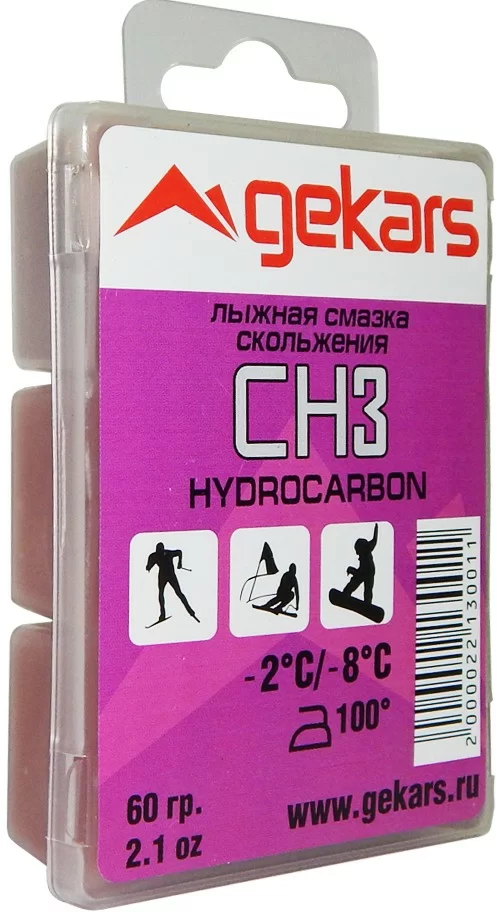 Парафин/мазь скольжения Gekars Pro Hydrocarbon СН3 -2..-8°С 60 г в пласт.упаковке 2497 Фото Парафин/мазь скольжения Gekars Pro Hydrocarbon СН3 -2..-8°С 60 г в пласт.упаковке 2497 со склада магазина Спортев