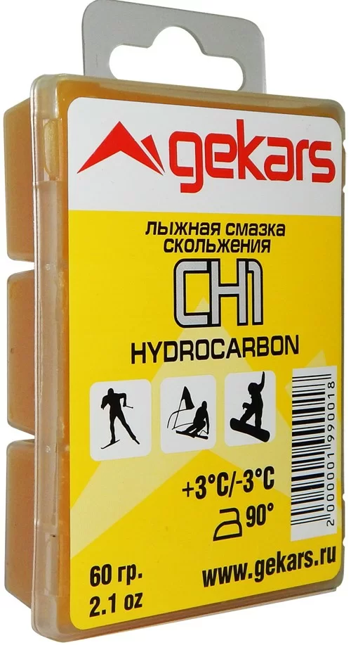 Парафин/мазь скольжения Gekars Pro Hydrocarbon СН1 +3..-3°С 60 г в пласт.упаковке 2494 Фото Парафин/мазь скольжения Gekars Pro Hydrocarbon СН1 +3..-3°С 60 г в пласт.упаковке 2494 со склада магазина Спортев