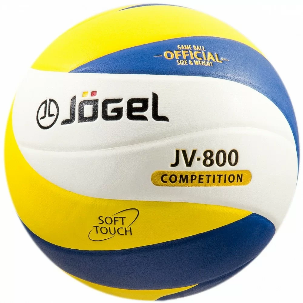 Мяч волейбольный Jogel JV-800 синий/желтый 2655 Фото Мяч волейбольный Jogel JV-800 синий/желтый 2655 со склада магазина Спортев