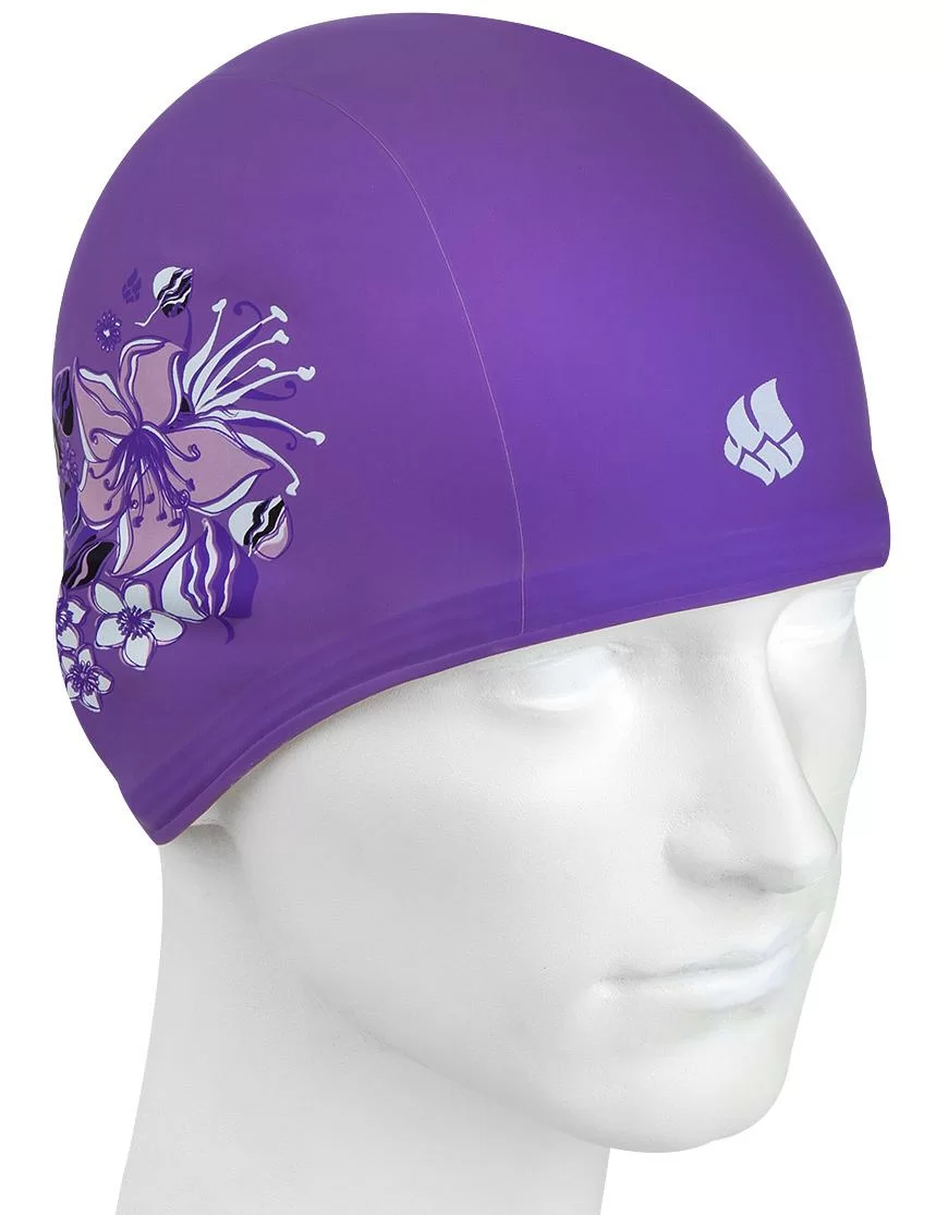 Шапочка для плавания Mad Wave Training Flower violet M0553 02 0 09W Фото Шапочка для плавания Mad Wave Training Flower violet M0553 02 0 09W со склада магазина Спортев