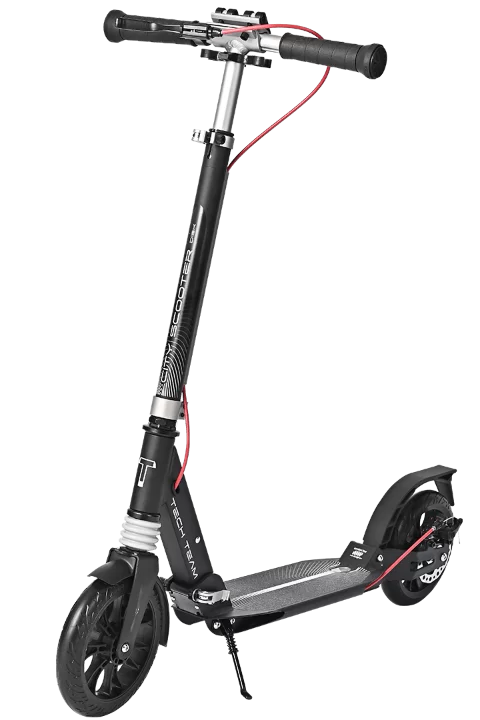 Самокат TechTeam City Scooter Disk Brake (2022) черный/серый Фото Самокат TechTeam City Scooter Disk Brake (2022) черный/серый со склада магазина Спортев