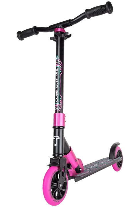 Самокат TechTeam Comfort 145R (2022) black/pink Фото Самокат TechTeam Comfort 145R (2022) black/pink со склада магазина Спортев