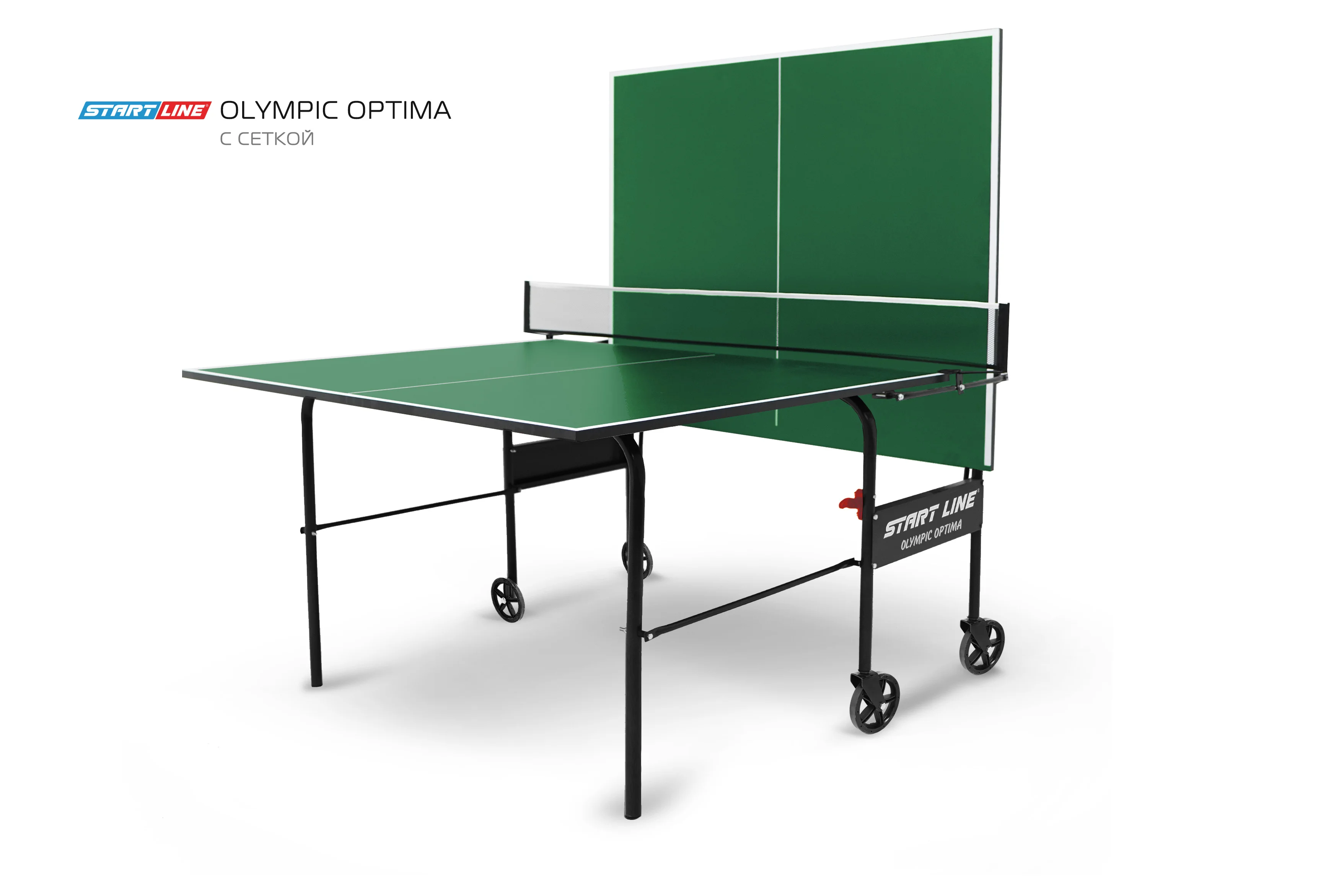 Стол теннисный Olympic Optima Зелёный с сеткой Фото Стол теннисный Olympic Optima Зелёный с сеткой со склада магазина Спортев