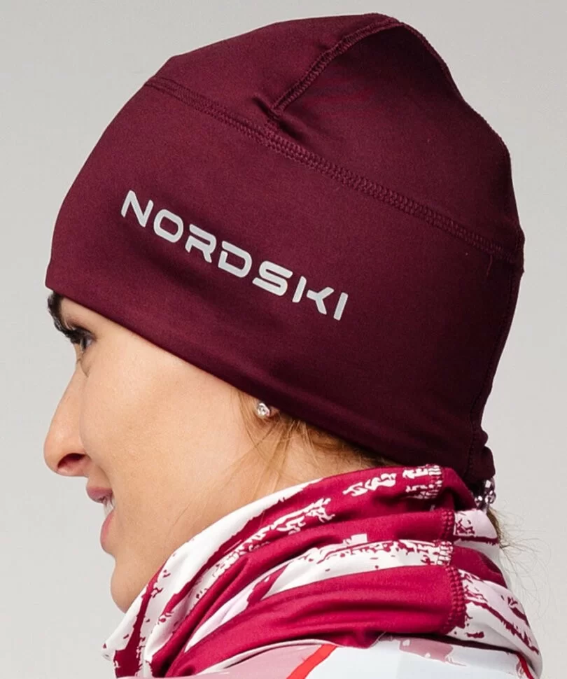 Шапка Nordski Warm wine NSV118724 Фото Шапка Nordski Warm wine NSV118724 со склада магазина Спортев