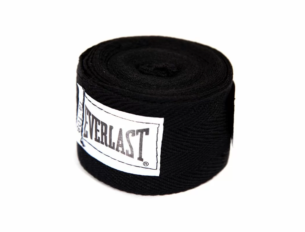 Бинты боксерские 2.75 м Everlast черные 4455BPU Фото Бинты боксерские 2.75 м Everlast черные 4455BPU со склада магазина Спортев