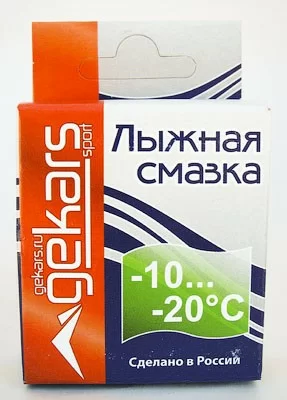 Парафин/мазь скольжения Gekars -10..-20°С 50 г 0206 Фото Парафин/мазь скольжения Gekars -10..-20°С 50 г 0206 со склада магазина Спортев