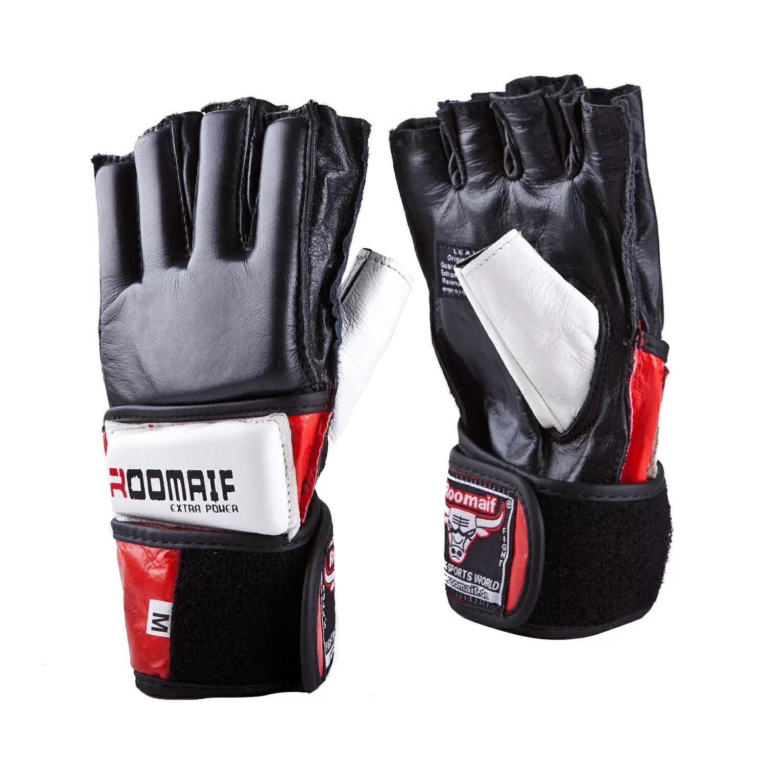 Перчатки для единоборств Roomaif MMA RBG-114 кожа Фото Перчатки для единоборств Roomaif MMA RBG-114 кожа со склада магазина Спортев