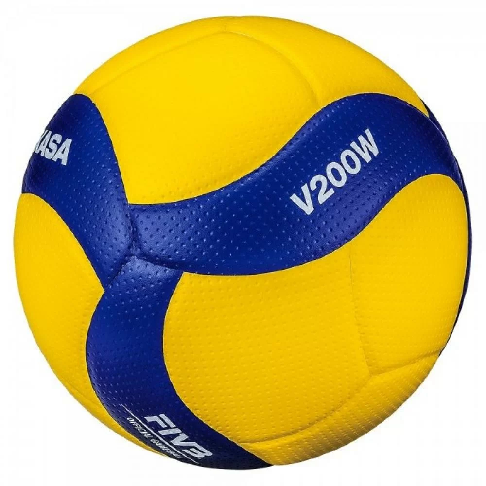 Мяч волейбольный Mikasa V200W р.5 FIVB Approved желто-синий Фото Мяч волейбольный Mikasa V200W р.5 FIVB Approved желто-синий со склада магазина Спортев