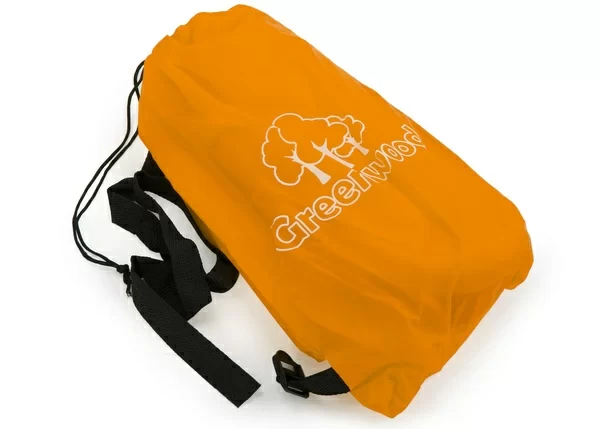 Лежак надувной Greenwood Lazy Bag 250 х 70см оранжевый Фото Лежак надувной Greenwood Lazy Bag 250 х 70см оранжевый со склада магазина Спортев