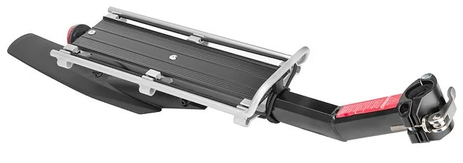 Багажник 20"-28" BLF-H18 консольный быстросъемный со светоотраж. и щитком, алюм. черно-серебристый 010052 Фото Багажник 20"-28" BLF-H18 консольный быстросъемный со светоотраж. и щитком, алюм. черно-серебристый 010052 со склада магазина Спортев