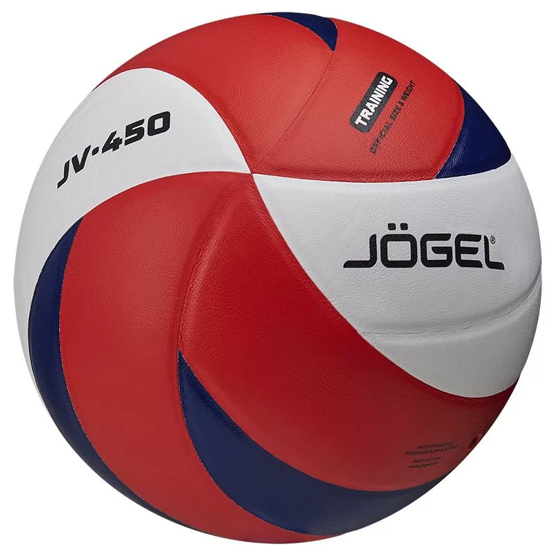 Мяч волейбольный Jogel JV-450 синий/белый 2689 Фото Мяч волейбольный Jogel JV-450 синий/белый 2689 со склада магазина Спортев