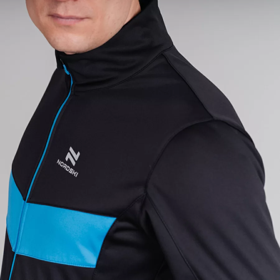 Костюм разминочный Nordski Base black/blue NSM815170 Фото Костюм разминочный Nordski Base black/blue NSM815170 со склада магазина Спортев