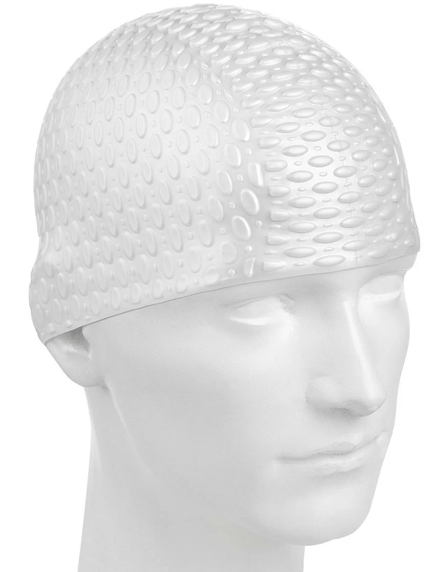 Шапочка для плавания Mad Wave Silicone Bubble white M0539 06 0 02W Фото Шапочка для плавания Mad Wave Silicone Bubble white M0539 06 0 02W со склада магазина Спортев