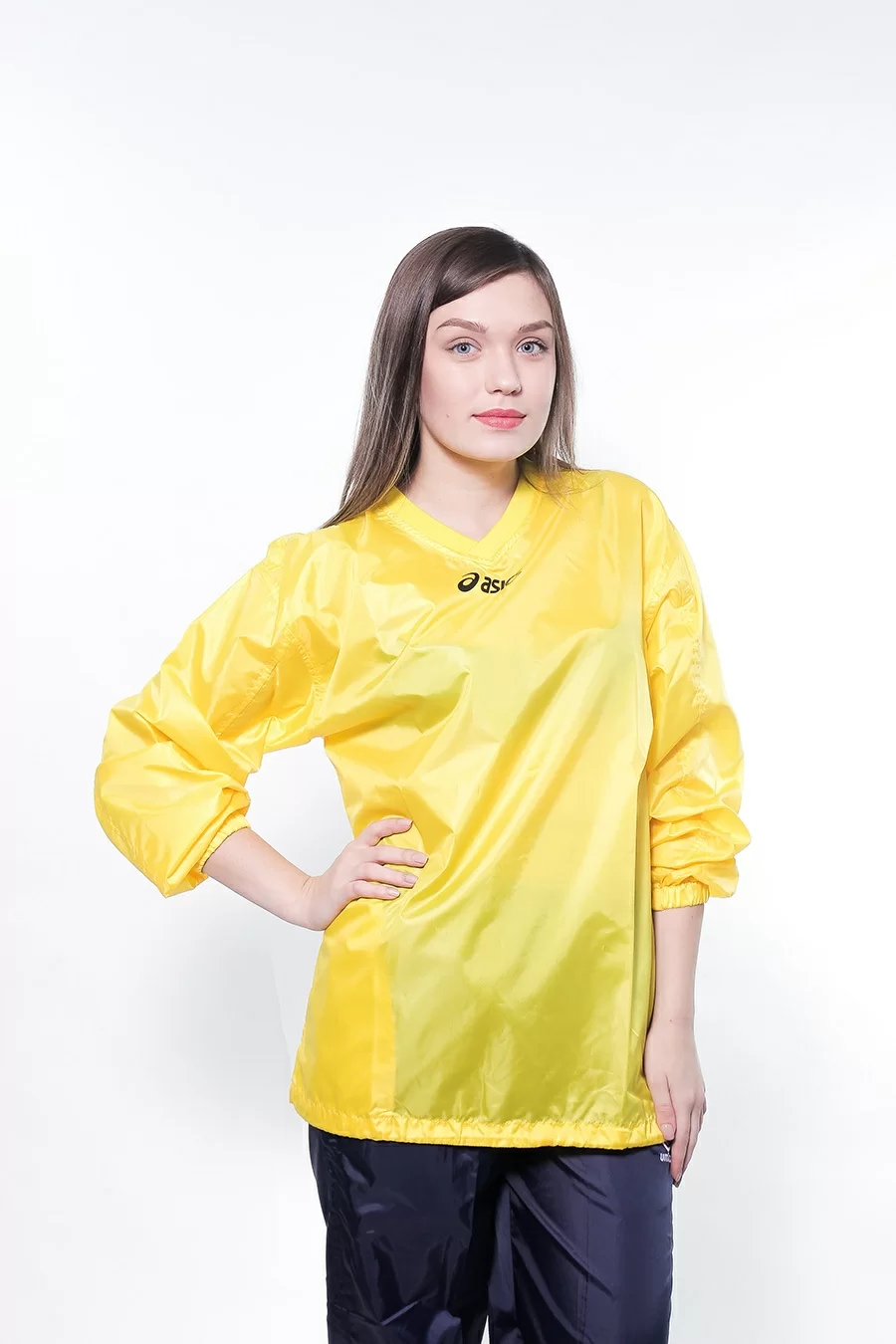 Куртка Asics V-Jacket TRA желтая T618Z9/0082 Фото Куртка Asics V-Jacket TRA желтая T618Z9/0082 со склада магазина Спортев