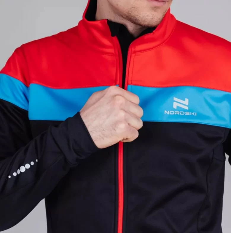 Куртка разминочная Nordski Drive black/red NSM805910 Фото Куртка разминочная Nordski Drive black/red NSM805910 со склада магазина Спортев