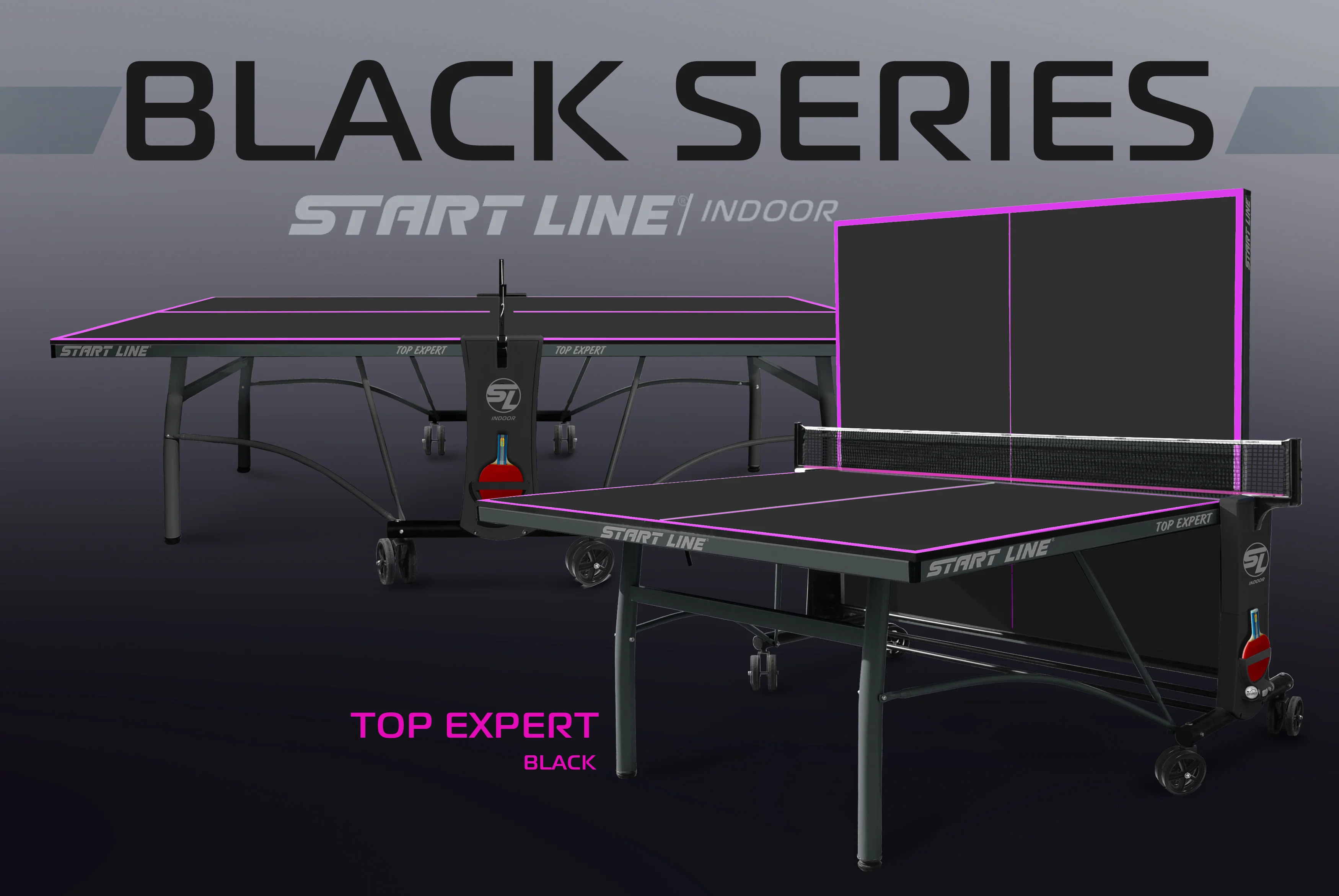 Стол теннисный Top Expert Black Фото Стол теннисный Top Expert Black со склада магазина Спортев
