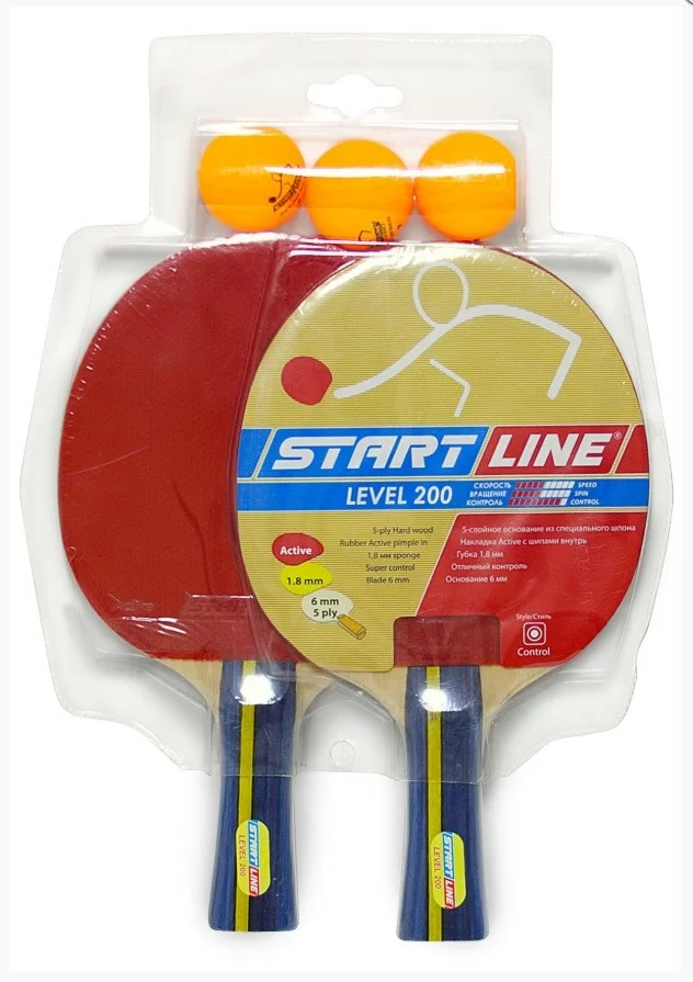 Набор для настольного тенниса Start Line Level 200 61-300 Фото Набор для настольного тенниса Start Line Level 200 61-300 со склада магазина Спортев