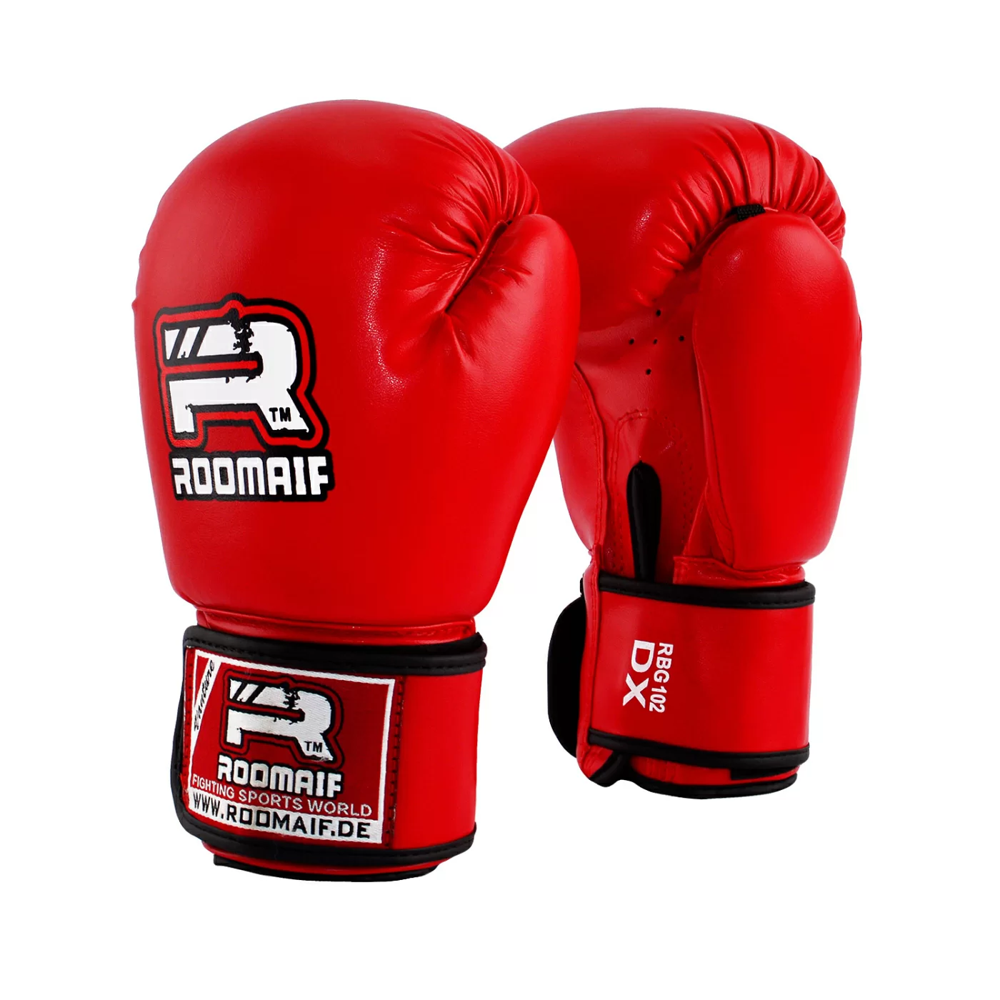 Перчатки боксерские Roomaif RBG-102 Dyex красный Фото Перчатки боксерские Roomaif RBG-102 Dyex красный со склада магазина Спортев