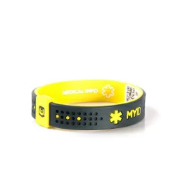 Браслет LifeStrength Ender Myid Sport MD угольно/желтый Браслет LifeStrength Ender Myid Sport MD угольно/желтый
