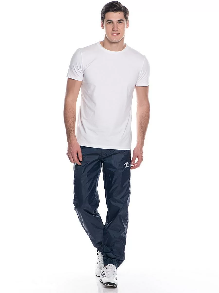 Брюки ветрозащитные Umbro Uniform II Shower Pant т.син/бел/бел 423014/911 Фото Брюки ветрозащитные Umbro Uniform II Shower Pant т.син/бел/бел 423014/911 со склада магазина Спортев