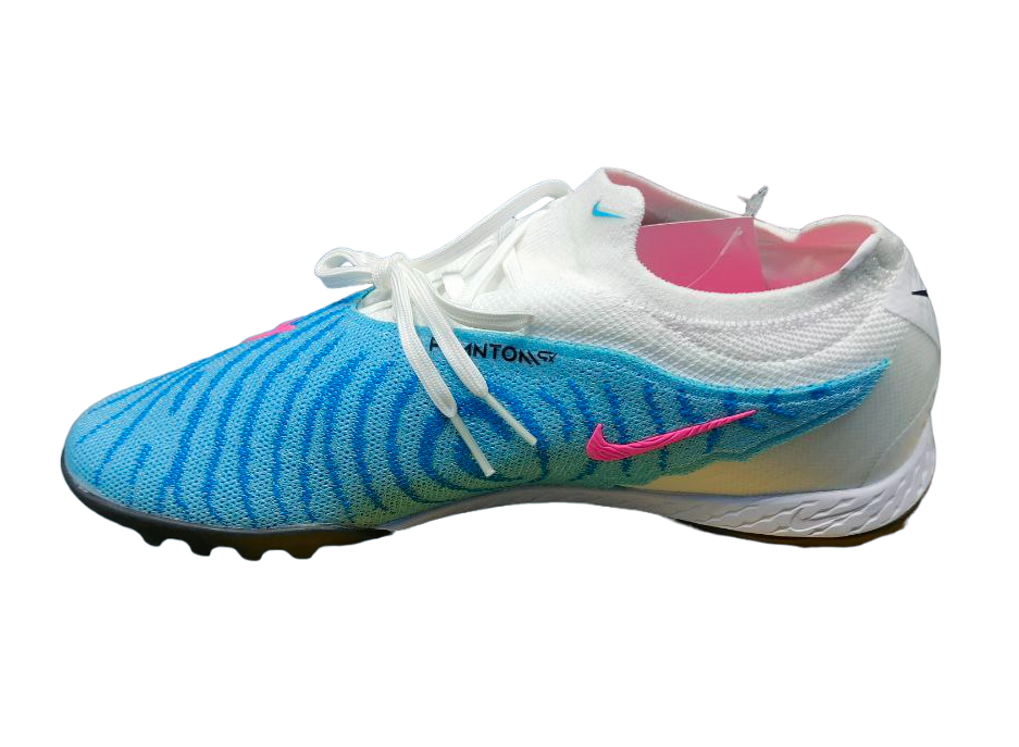 Бутсы Nike Phantom GX Elite turf голубой/белый Фото Бутсы Nike Phantom GX Elite turf голубой/белый со склада магазина Спортев