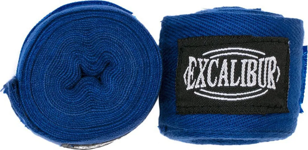 Бинты боксерские 3.5 м Excalibur синие 00565 Фото Бинты боксерские 3.5 м Excalibur синие 00565 со склада магазина Спортев