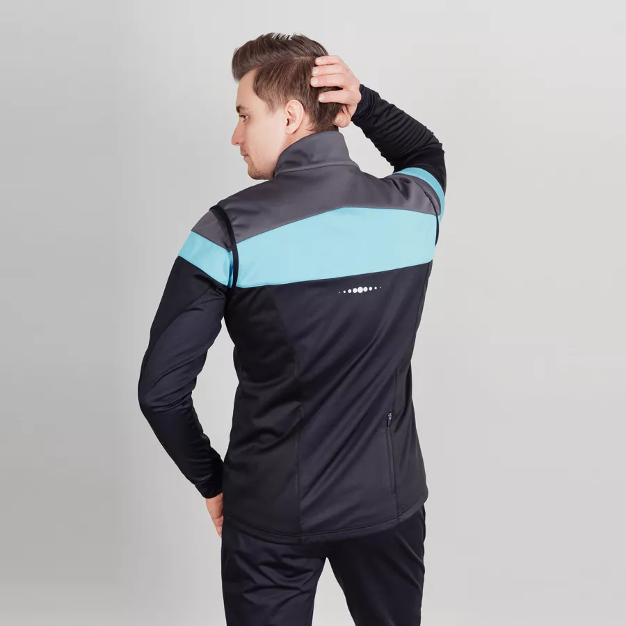 Жилет разминочный Nordski Drive black/blue NSM825170 Фото Жилет разминочный Nordski Drive black/blue NSM825170 со склада магазина Спортев