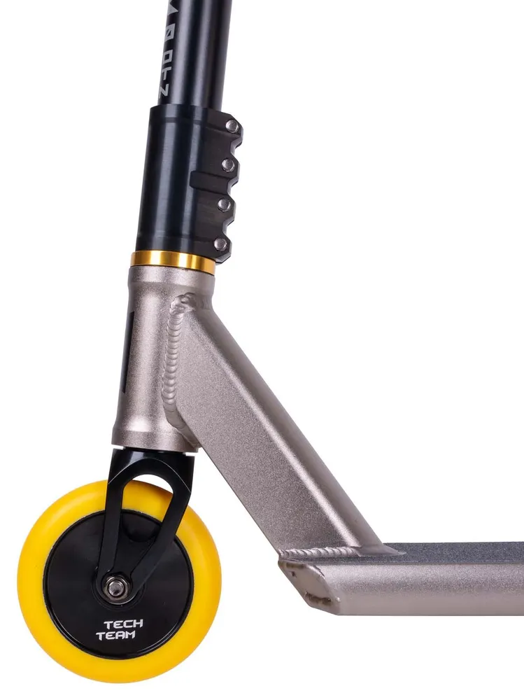 Самокат TechTeam Duker 4.0 трюковой grey/yellow Фото Самокат TechTeam Duker 4.0 трюковой grey/yellow со склада магазина Спортев