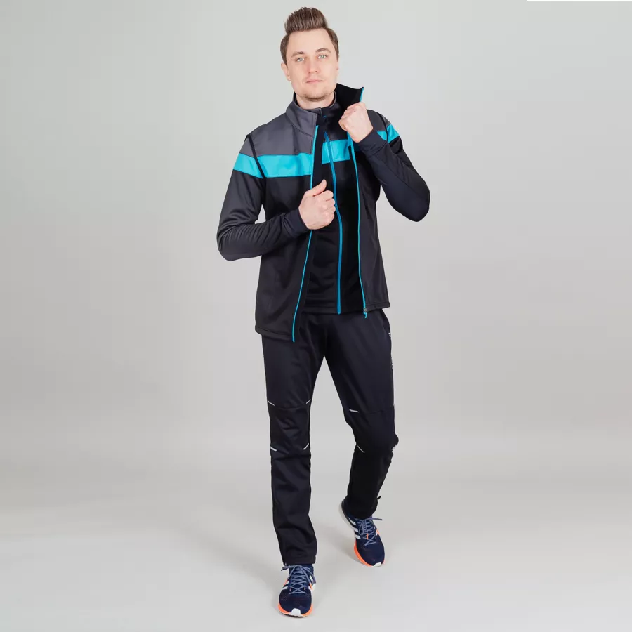 Жилет разминочный Nordski Drive black/blue NSM825170 Фото Жилет разминочный Nordski Drive black/blue NSM825170 со склада магазина Спортев