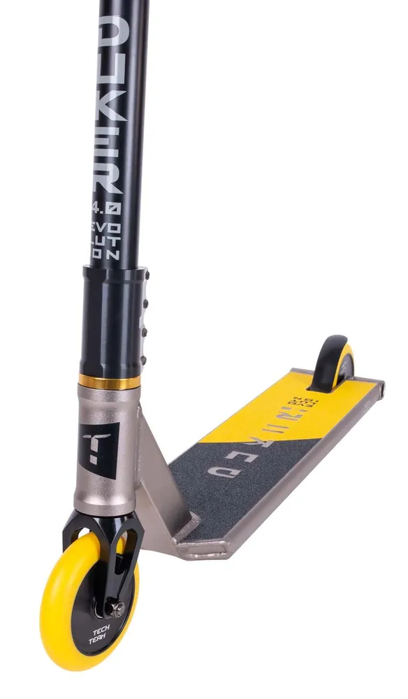 Самокат TechTeam Duker 4.0 трюковой grey/yellow Фото Самокат TechTeam Duker 4.0 трюковой grey/yellow со склада магазина Спортев