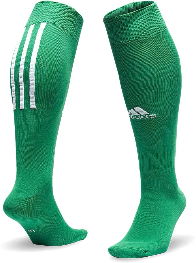 Гетры футбольные Adidas Santos Sock зеленый/белый 066619 Фото Гетры футбольные Adidas Santos Sock зеленый/белый 066619 со склада магазина Спортев