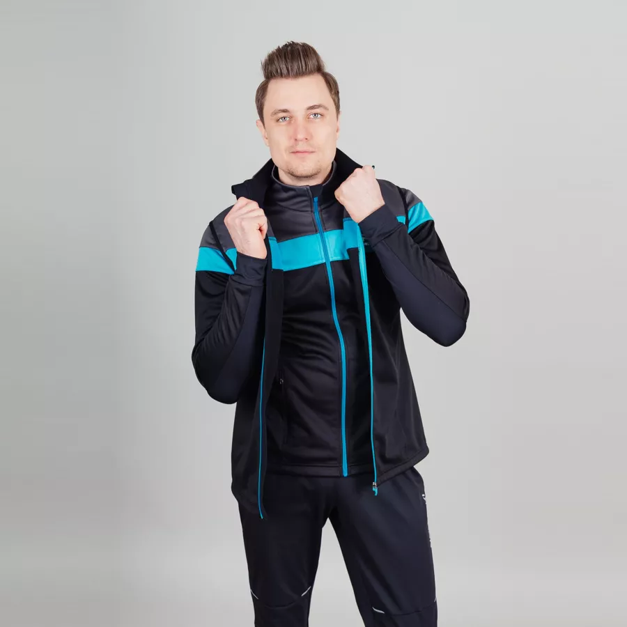 Жилет разминочный Nordski Drive black/blue NSM825170 Фото Жилет разминочный Nordski Drive black/blue NSM825170 со склада магазина Спортев